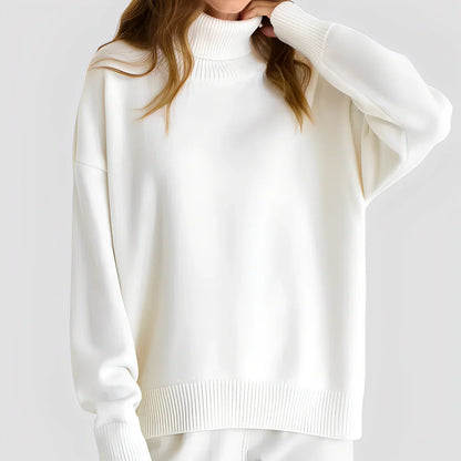 Großer Damen Rollkragen Pullover Einfach Elegant