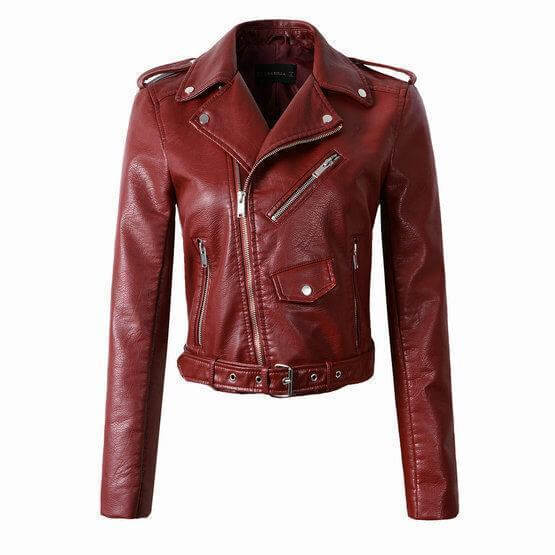 Frauen Lederjacke Biker Style
