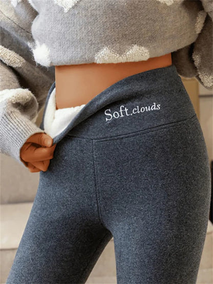 Damen Winterhose Fleece - Warme Leggings Figurbetont
