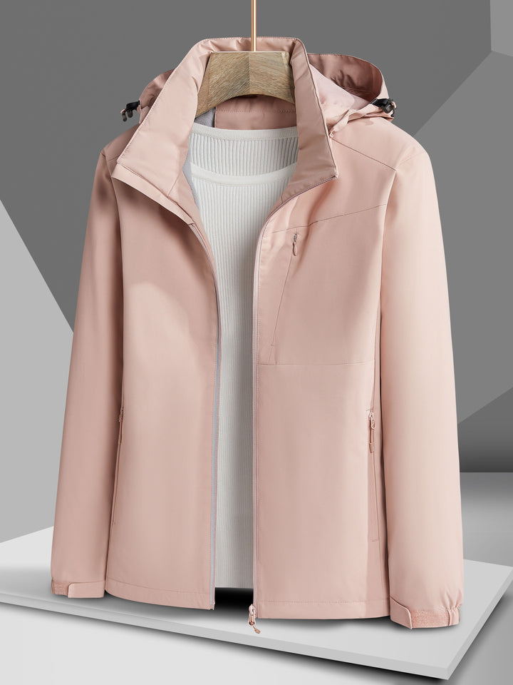Wasserdichte Winterjacke Damen Kapuze Fleece