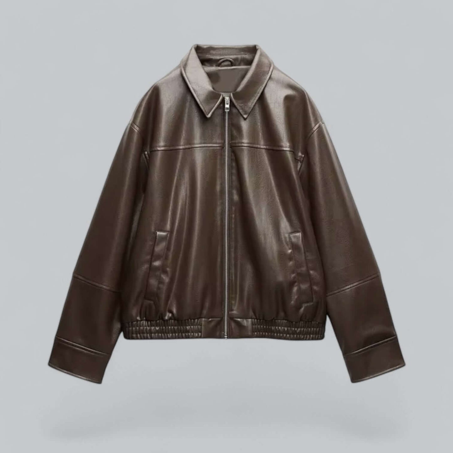 Damen Lederjacke Retro Stil