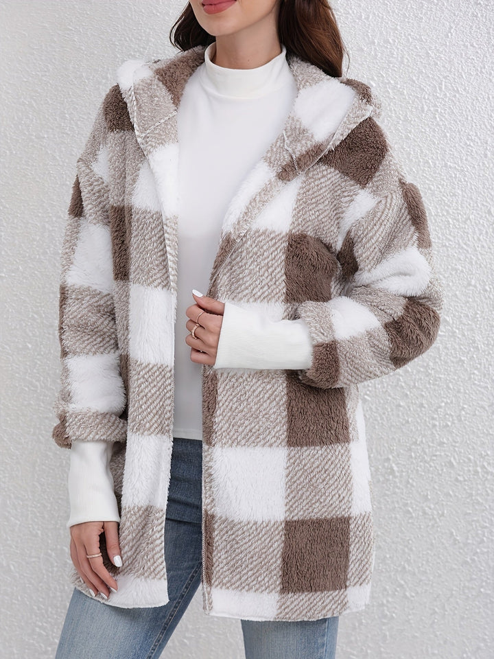 Kapuzenjacke Frauen Lange Ärmel Warm Gemütlich