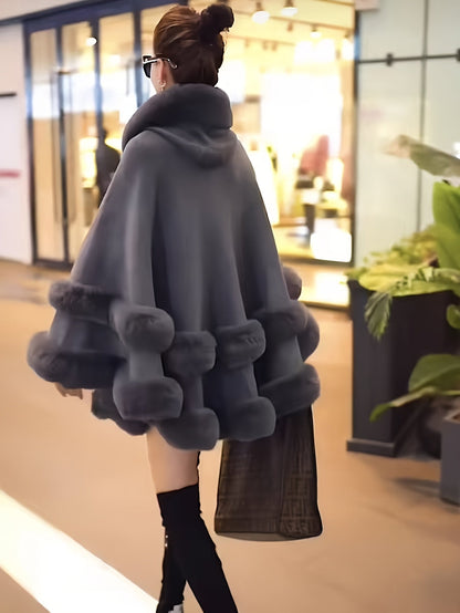 Weiche Oversized Frauenjacke Faux Fell Mantel