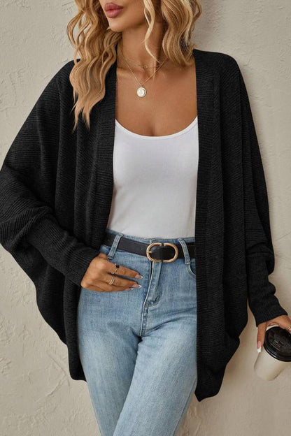 Bequemer Batwing Cardigan Lockere Strickjacke