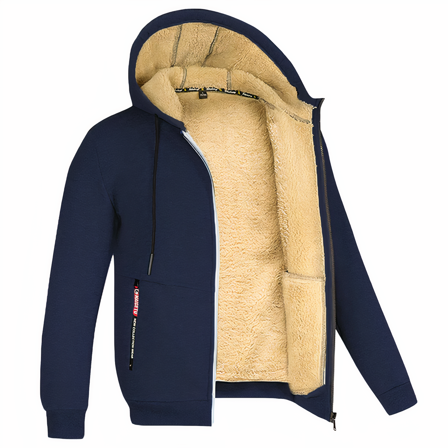 Herren Winterjacke Fleece Kapuzenjacke Warm