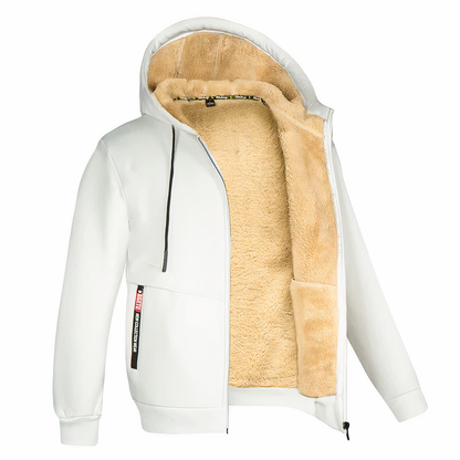 Herren Winterjacke Fleece Kapuzenjacke Warm