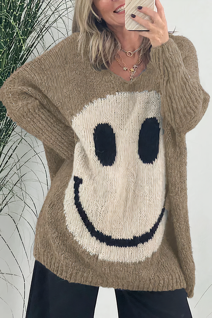Große Sweater Damen Oversized Strick Pullover - IdealeKleiden