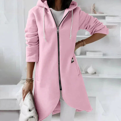 Stylisher Kapuzenpullover Mit Reißverschluss - IdealeKleiden