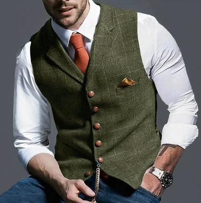 Modische Karo-Weste Herren Elegant