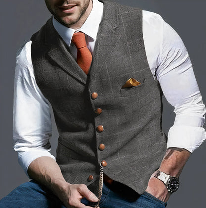 Modische Karo-Weste Herren Elegant