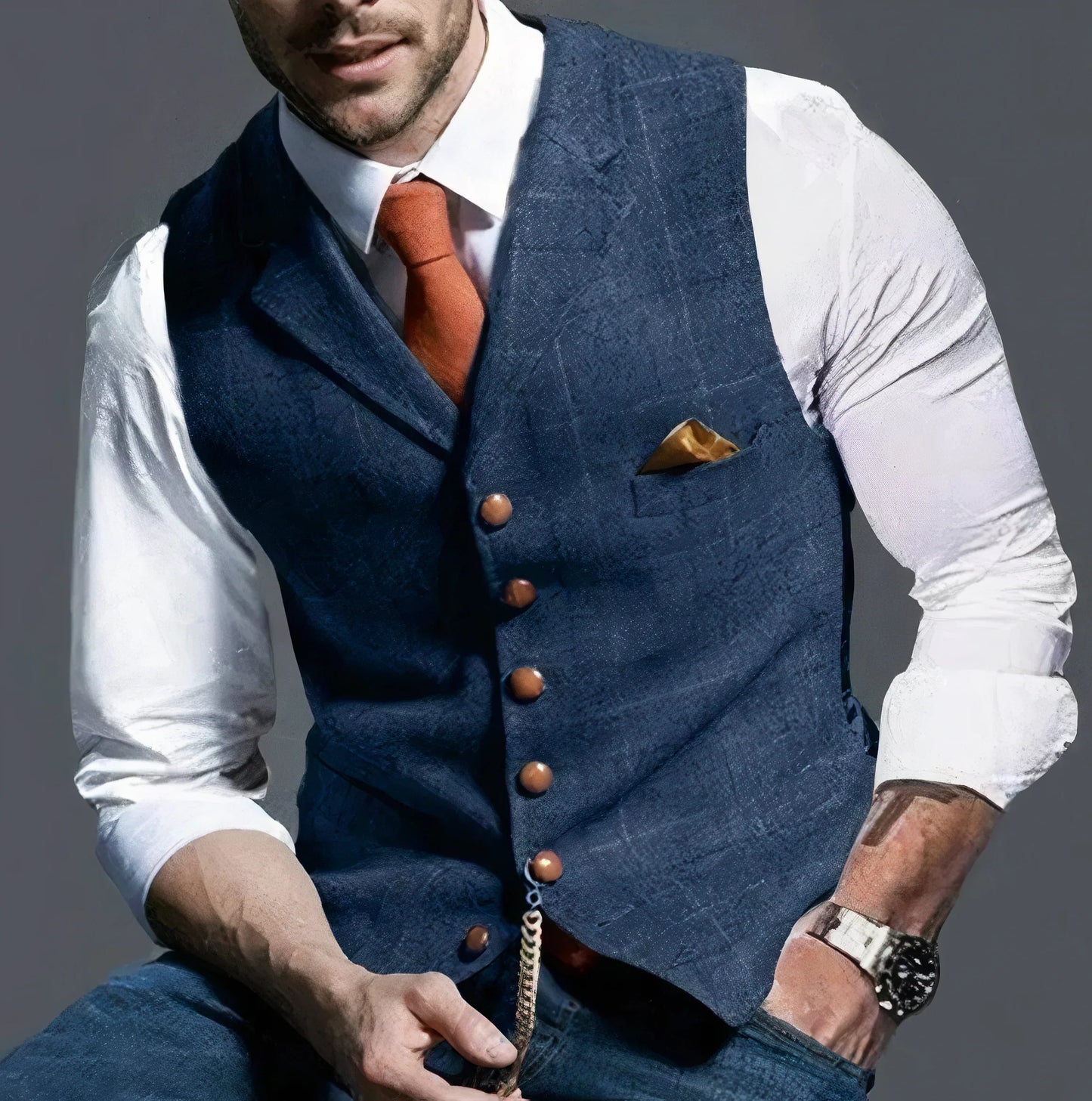 Modische Karo-Weste Herren Elegant
