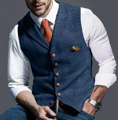 Modische Karo-Weste Herren Elegant