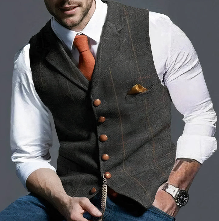 Modische Karo-Weste Herren Elegant
