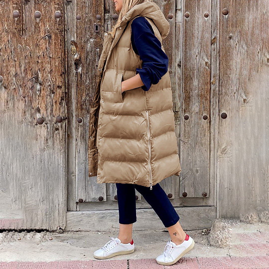 Ärmellose Herbstjacke Damen Mode - IdealeKleiden