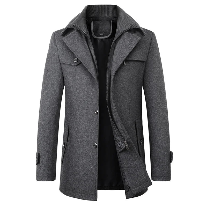 Herren Winterjacke Wasserdicht Schwarz Business