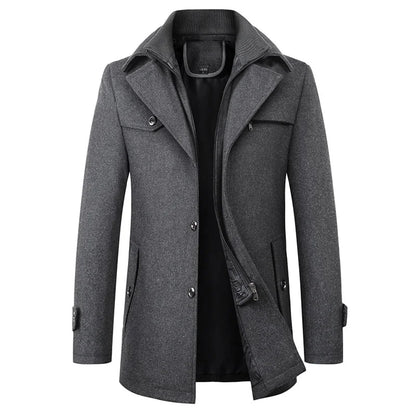 Herren Winterjacke Wasserdicht Schwarz Business