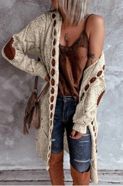 Elegante Strickjacke Lang & Damenstil