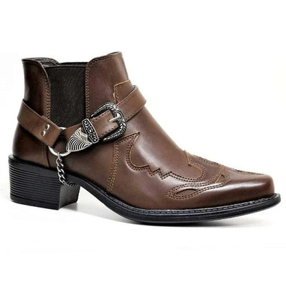 Leder Motorradstiefel Für Männer Robust