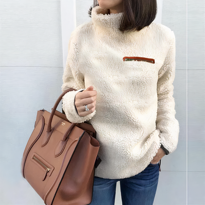 Stylischer Wollpullover mit Rollkragen