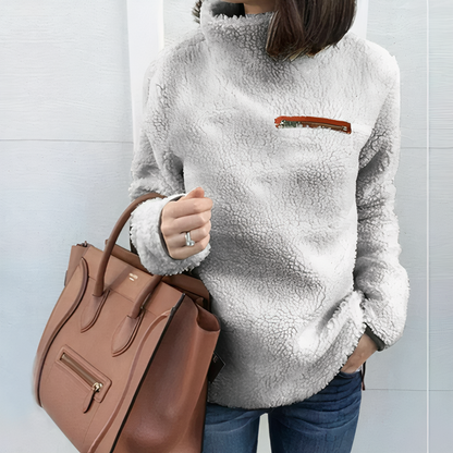 Stylischer Wollpullover mit Rollkragen