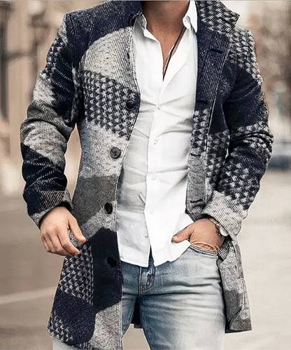Stilvoller Herren Trenchcoat Elegant Lang