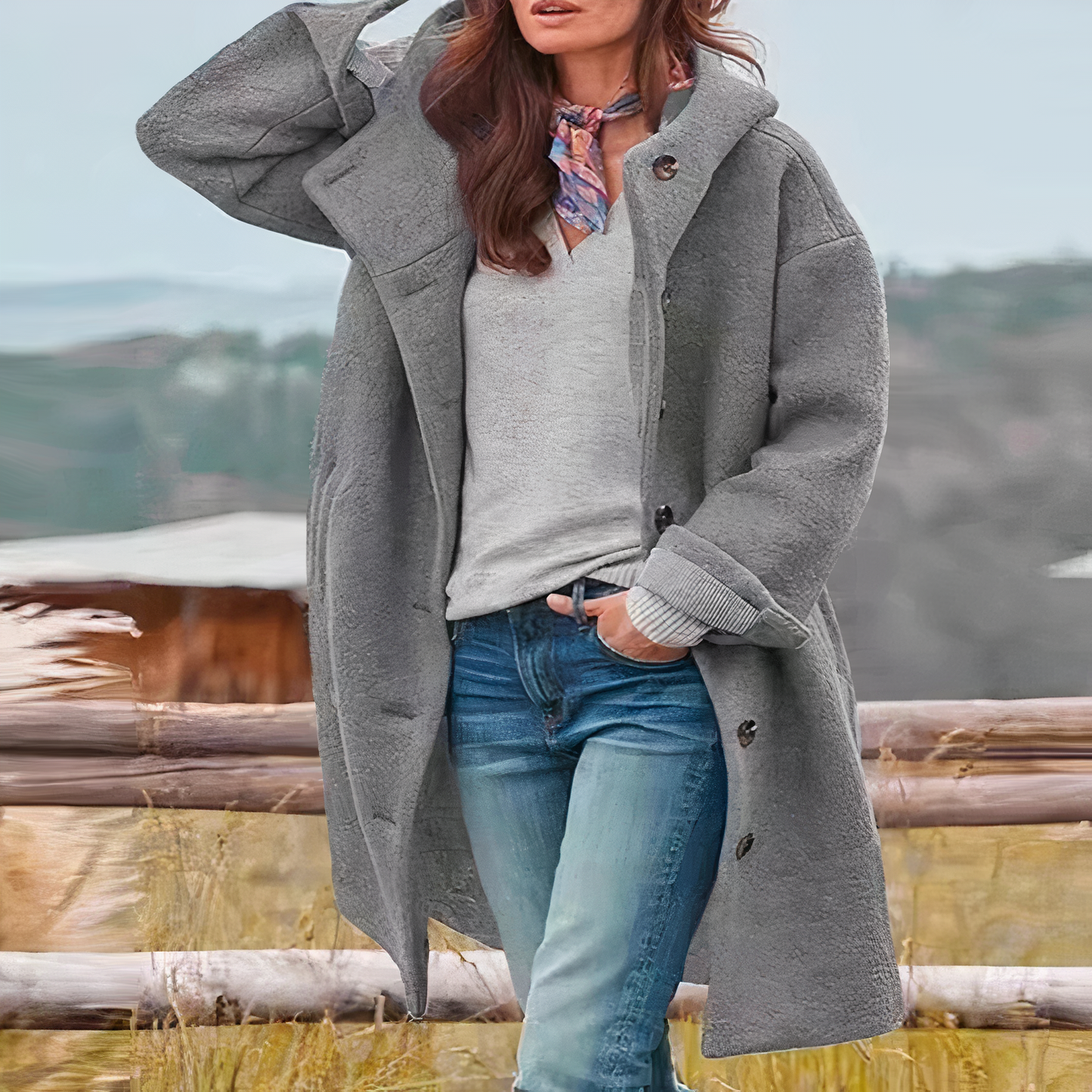 Modischer Wollmantel Frauen Elegant & Hochwertig