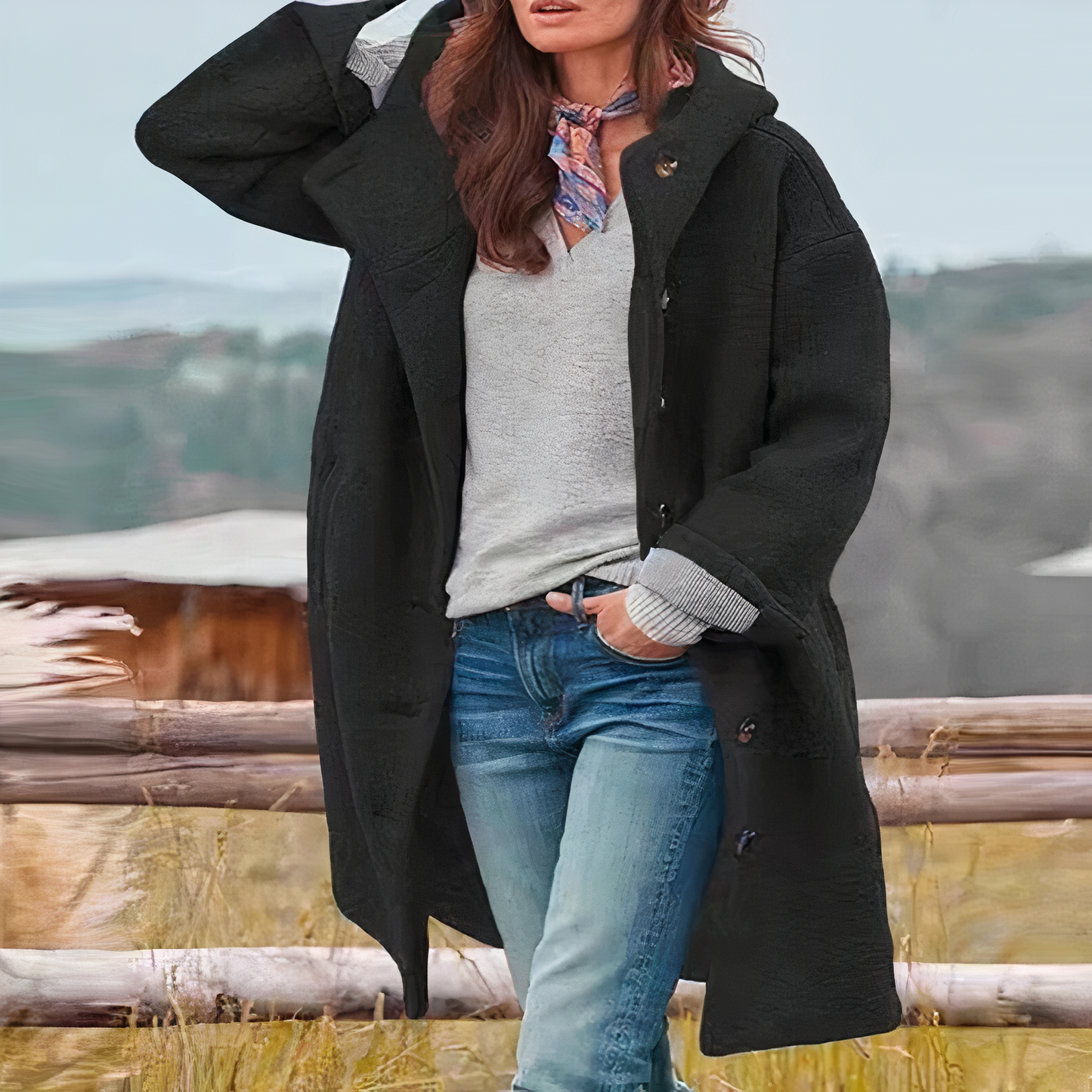 Modischer Wollmantel Frauen Elegant & Hochwertig