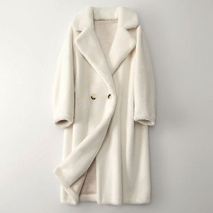 Eleganter Damen Wintermantel Beige
