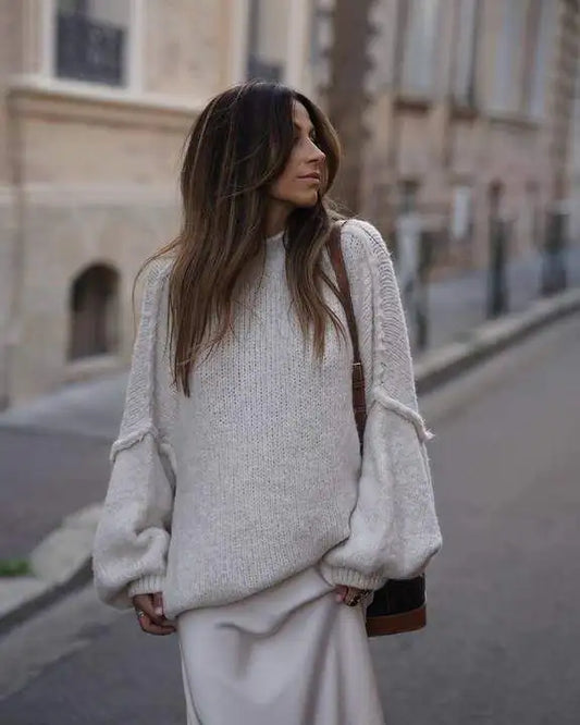Damen Pullover Weich Elegantes Design Herbst - IdealeKleiden