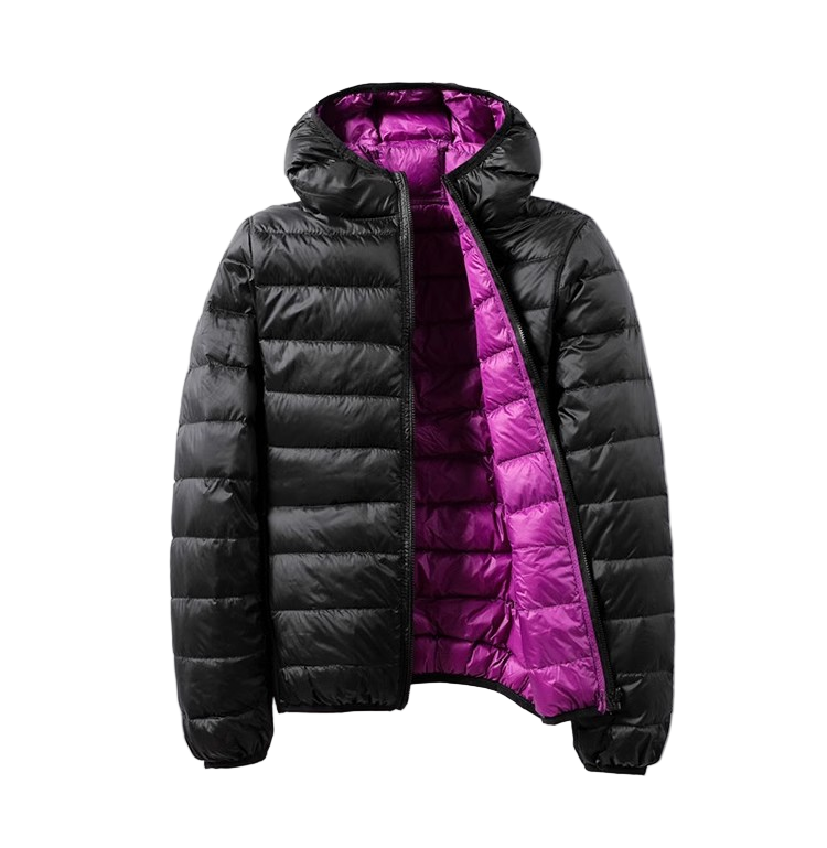 Dünne Frauen Winterjacke Kapuze Puffer Mantel
