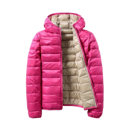 Dünne Frauen Winterjacke Kapuze Puffer Mantel