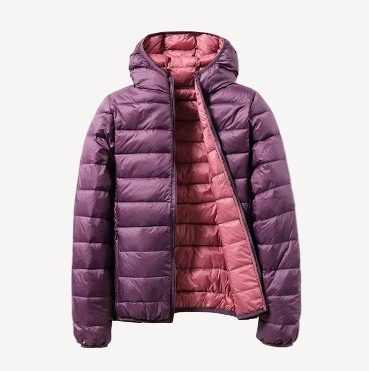 Dünne Frauen Winterjacke Kapuze Puffer Mantel