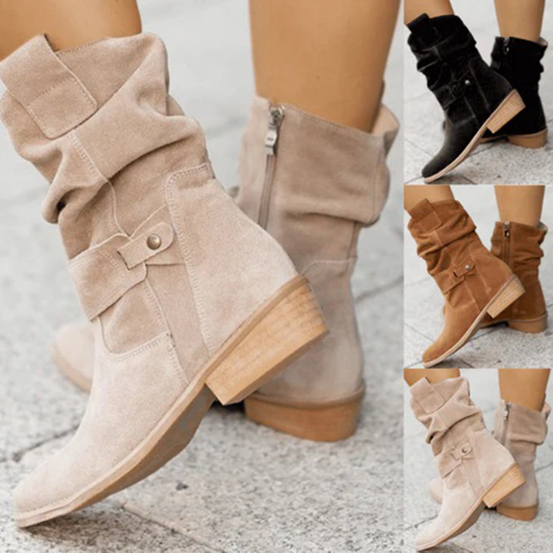 Elegante Damenstiefel Mit Seitenreißverschluss - IdealeKleiden