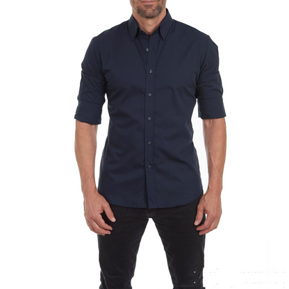 Herren Anzughemd Modern Knopfleiste