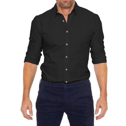 Herren Anzughemd Modern Knopfleiste