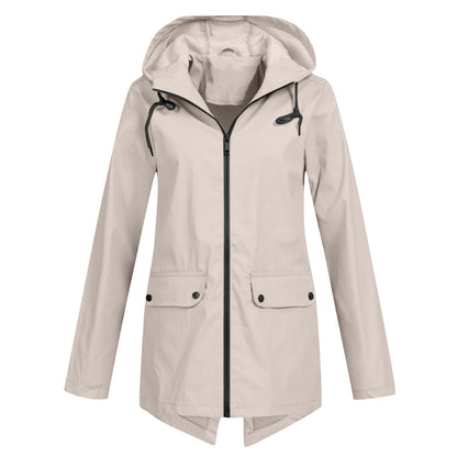 Kapuzenjacke Frauen Leicht Lässig Herbst Winter - IdealeKleiden