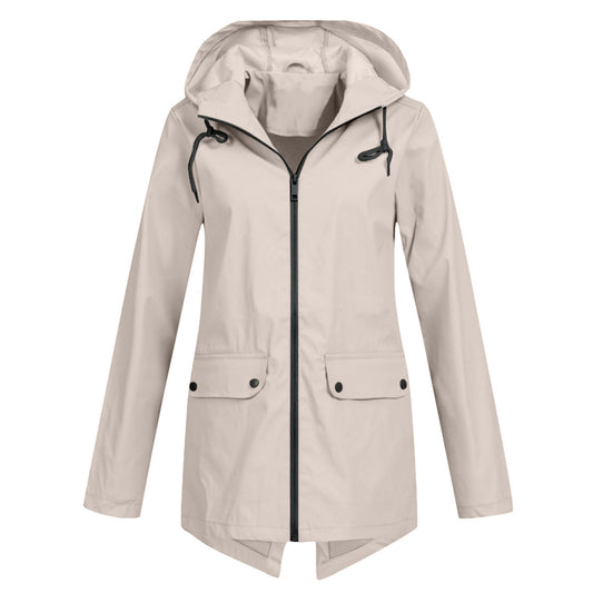 Kapuzenjacke Frauen Leicht Lässig Herbst Winter - IdealeKleiden