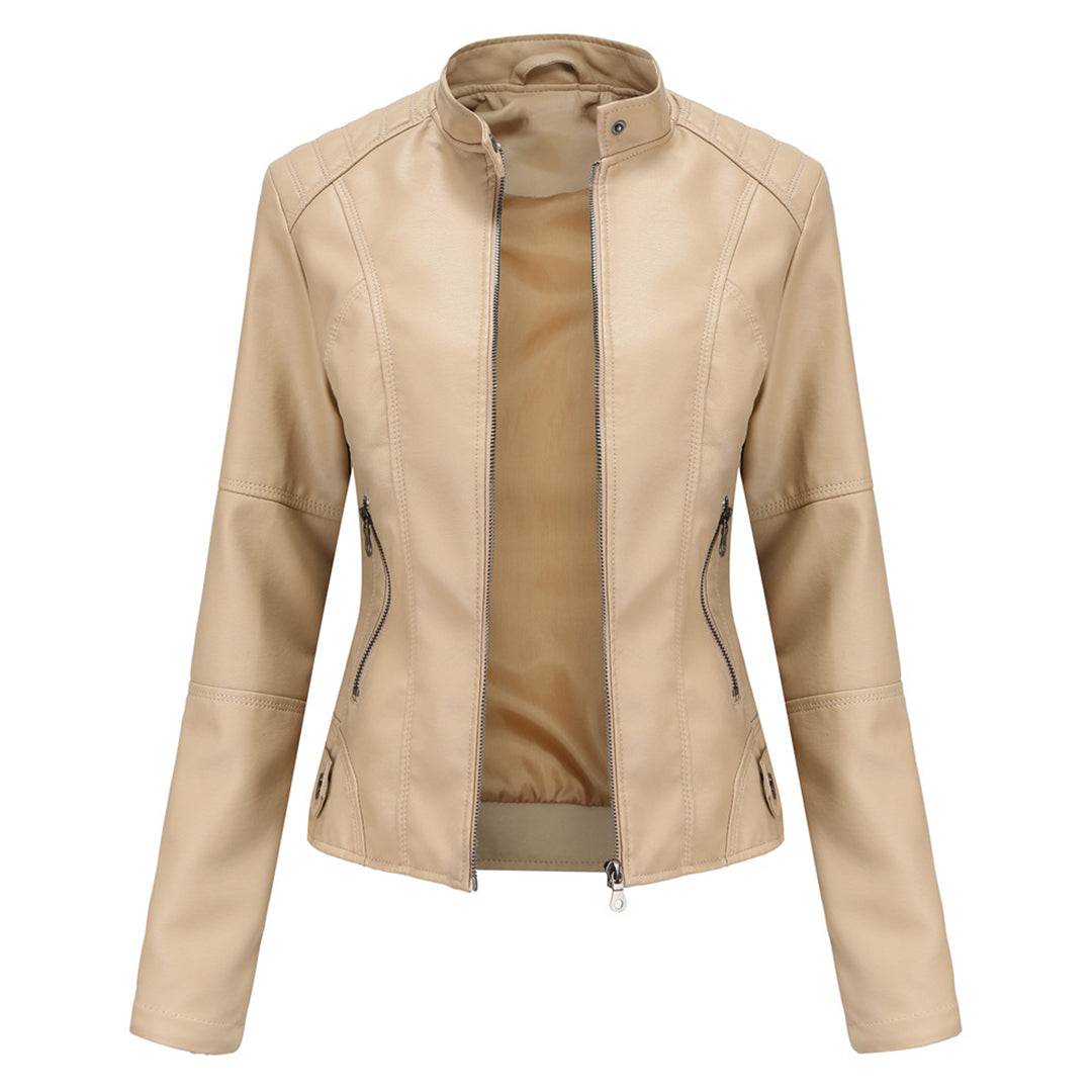 Stilvolle Damen Lederjacke Vintage Look