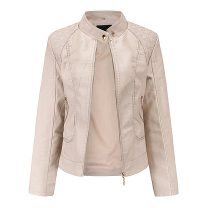 Elegante Lederjacke Damen Schwarz Lederschutz