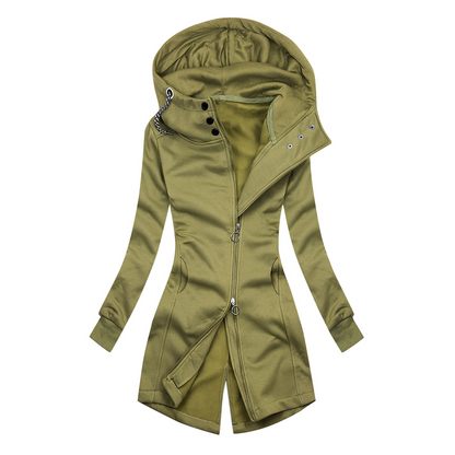 Stylische Hoodie Slim Fit Rollkragen Jacke
