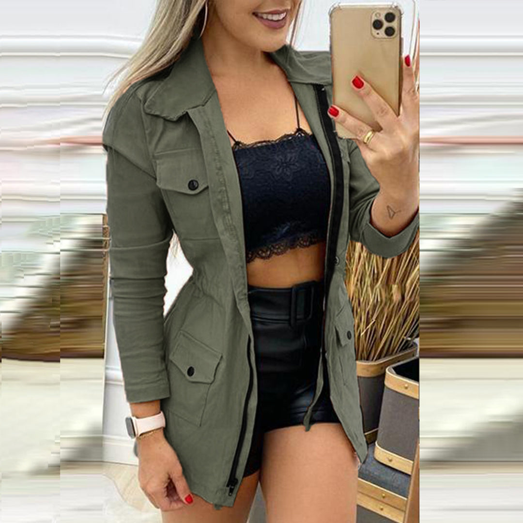 Stilvolle Herbstjacke Frauen Modern