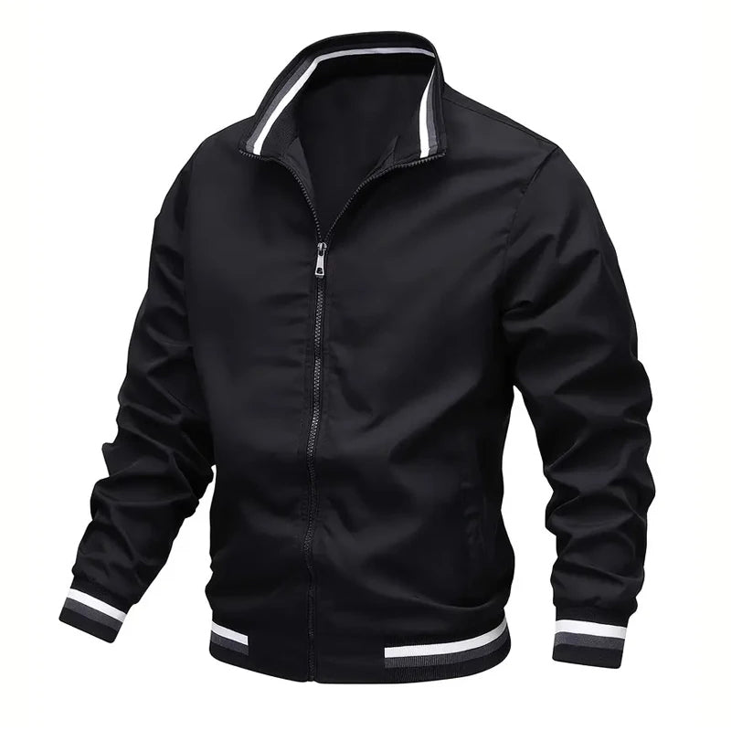 Herren Windbreaker Stehkragen Jacke