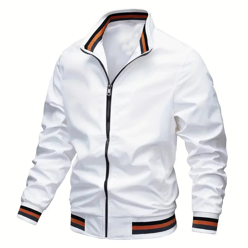 Herren Windbreaker Stehkragen Jacke