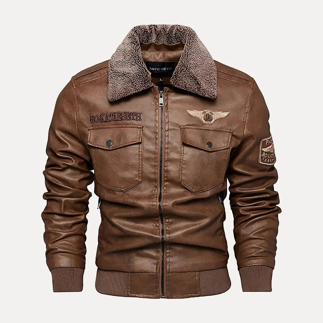 Elegante Lederjacke Traditionell