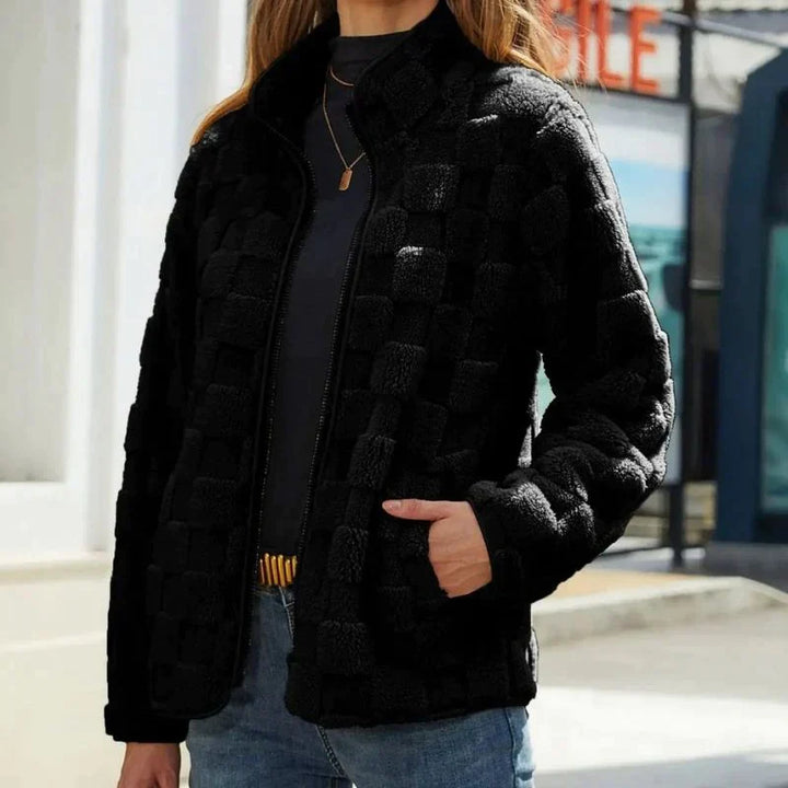 Herbst Fleecejacke Weich Kurz Damen