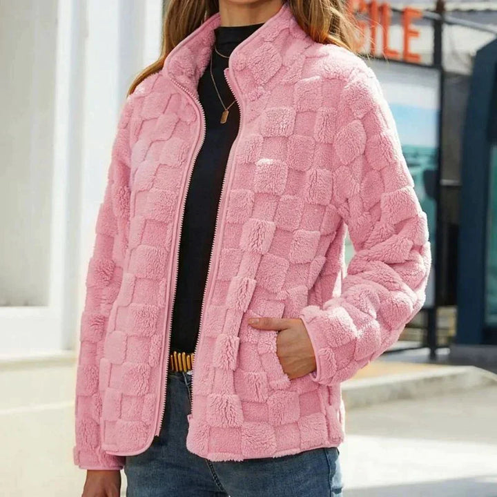 Herbst Fleecejacke Weich Kurz Damen