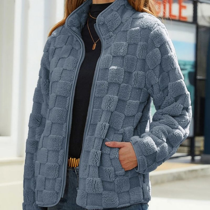 Herbst Fleecejacke Weich Kurz Damen