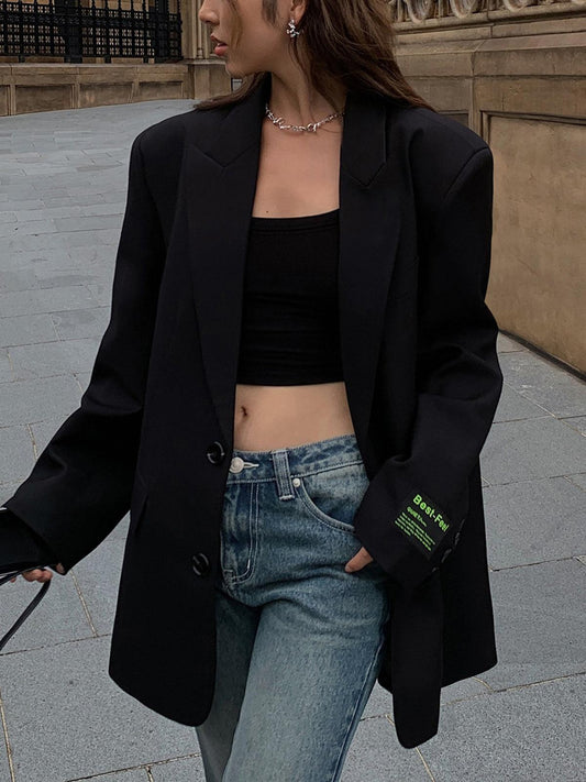 Übergroße Herren Blazer Lang Geschnitten Elegent - IdealeKleiden