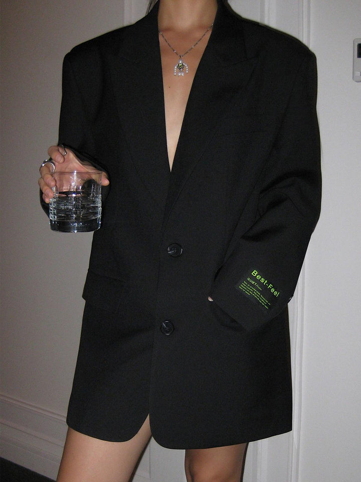 Elegantes Damen Blazer Kleid Langärmlig