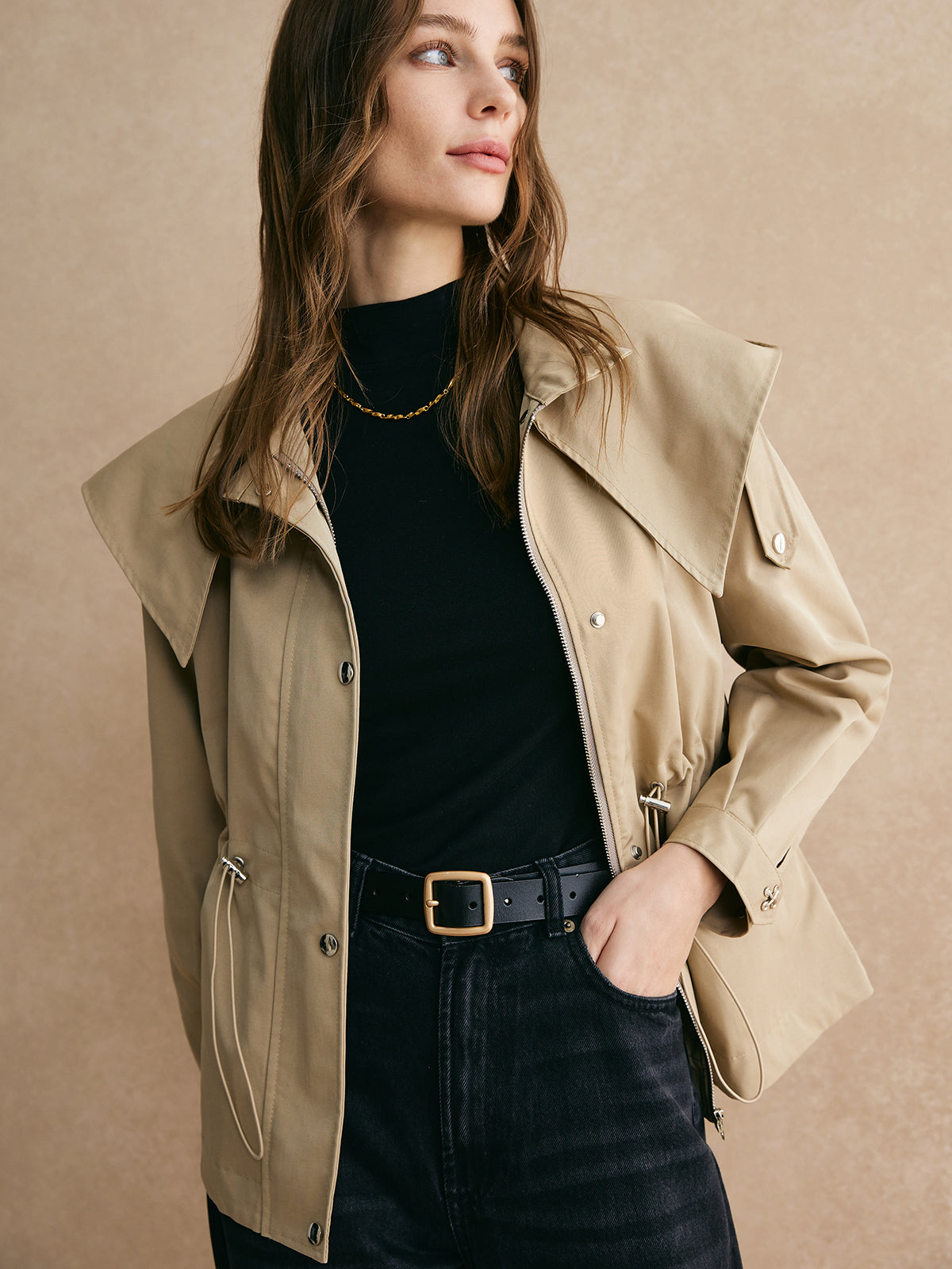 Klassischer Damen-Trenchcoat Elegant Schnitt